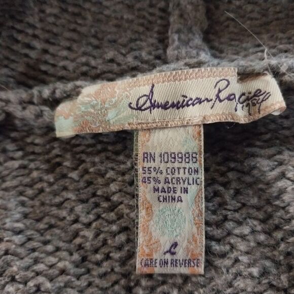 American Rag Gray Cable Knit Cardigan - Picture 6 of 6